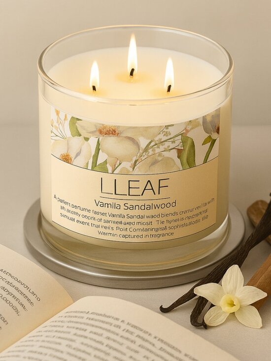 LLEAF Elegant Peony Scented Candle - Picture 1 of 3